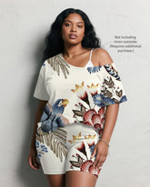 Women's Plus Size Daily Casual Floral Vintage Printed Short Sleeve Shorts Suit